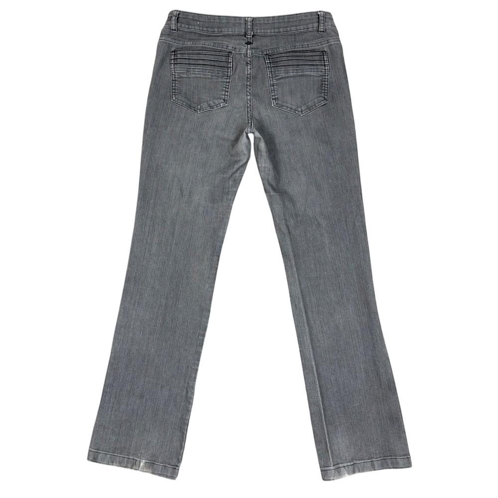Prana Jeans Women 6 Grey Kara Straight Leg Tall Inseam Stretch Denim Outdoor - Picture 2 of 8